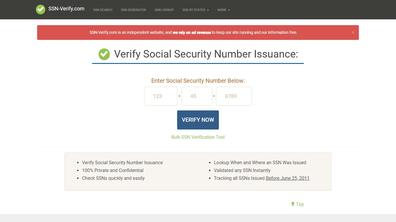 SSN Verification & Lookup Tool | SSN-Verify.com